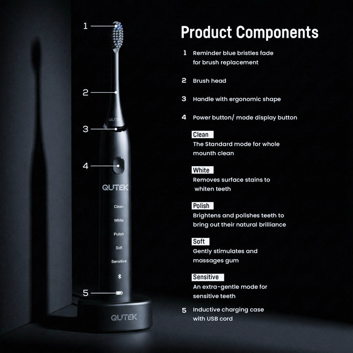 QUTEK QT-1741 BLACK DENTICARE SMART SONIC TB