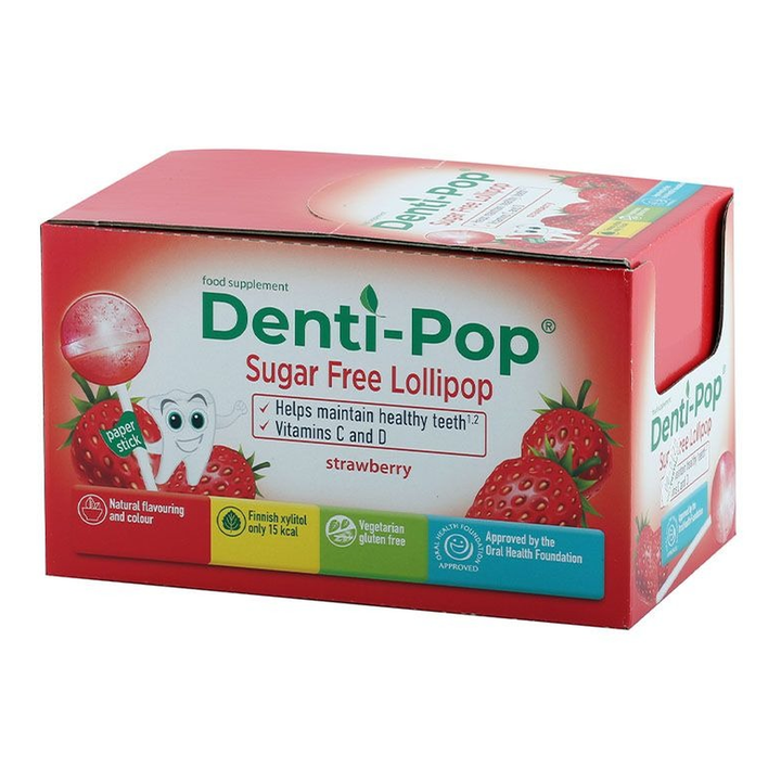 Denti-Pop Lollipop Strawberry Box 40s