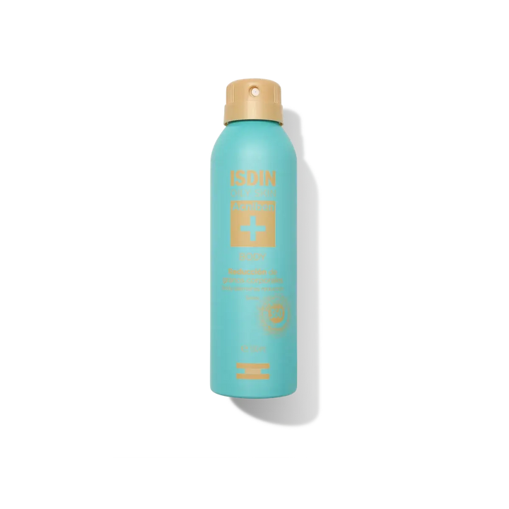 ISDIN Teen Skin Acniben Body Blemishes Spray 150ml for oily, acne-prone skin with salicylic and glycolic acid.