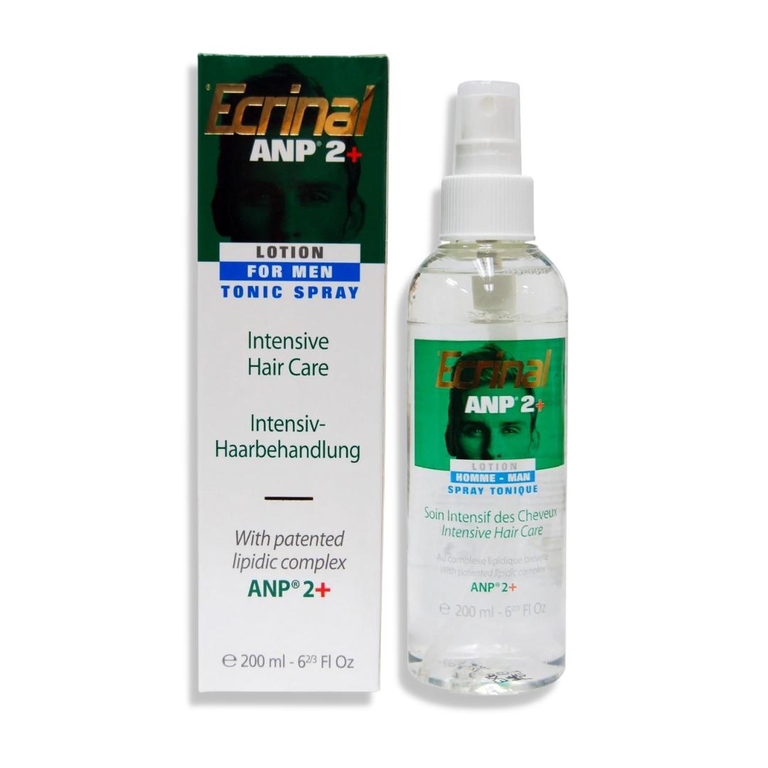 ANP 2+ hair lotion for men offering scalp hydration and hair strengthening, 200 ml.