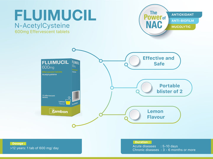Fluimucil 600mg Effervescent Tablets 10s