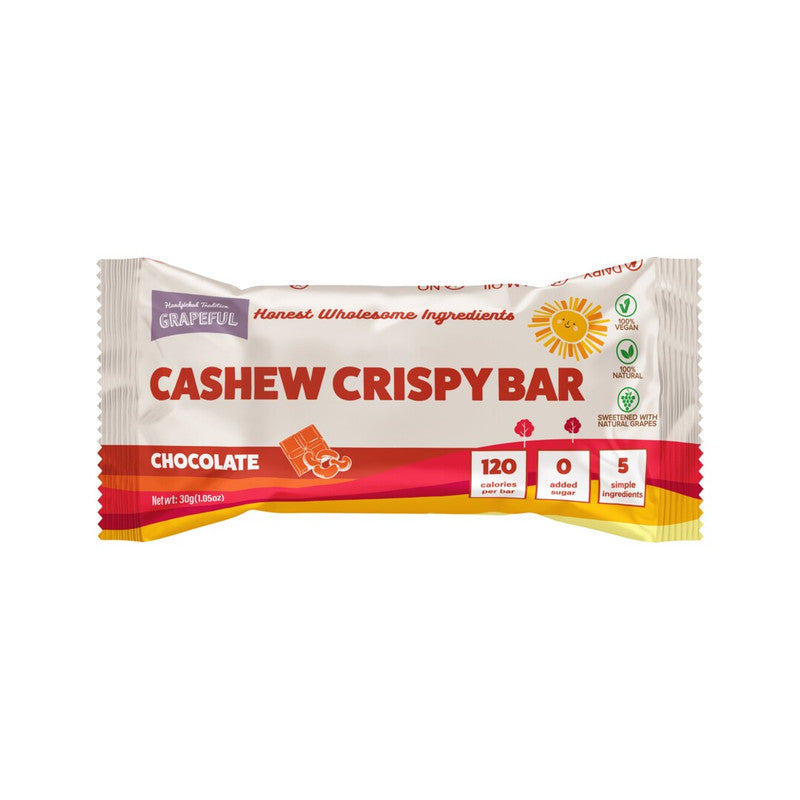 Grapeful Cashew Crispy Chocolate Bar 30g 20s