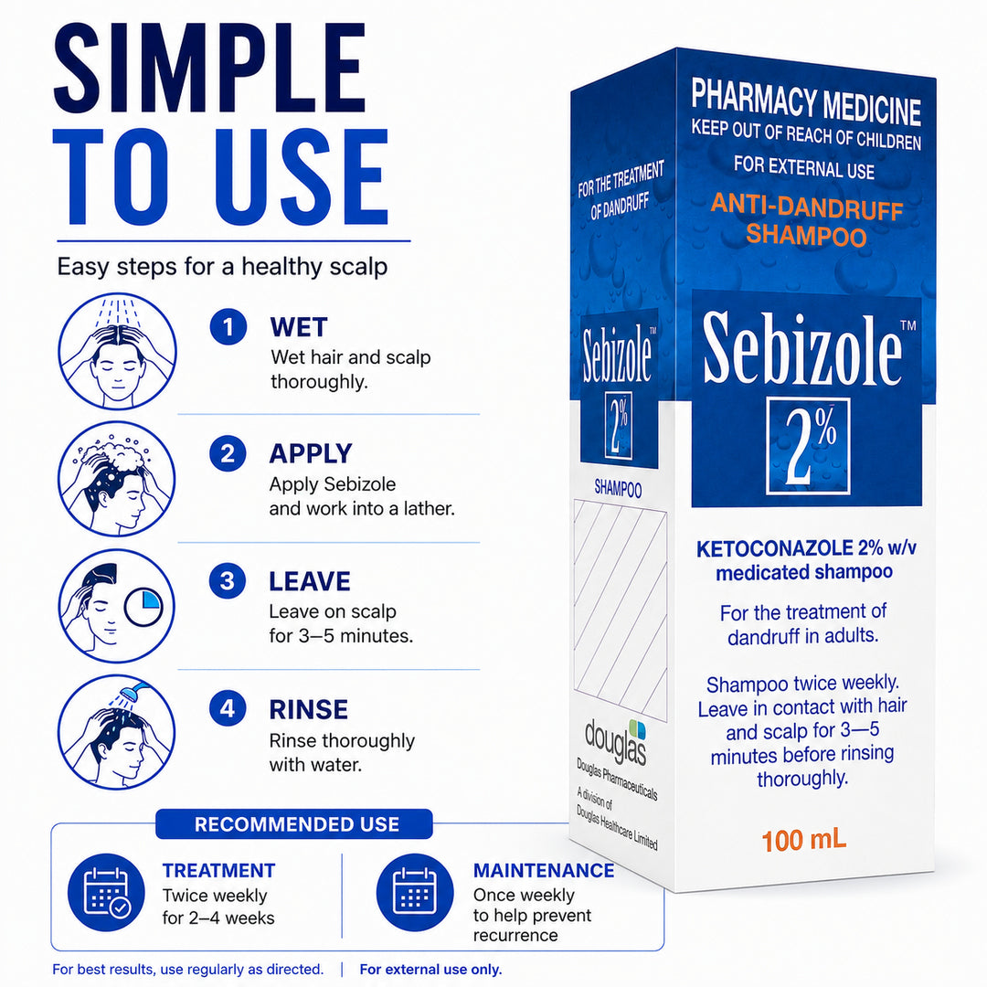 Sebizole 2% Anti-Dandruff Shampoo, 100ml