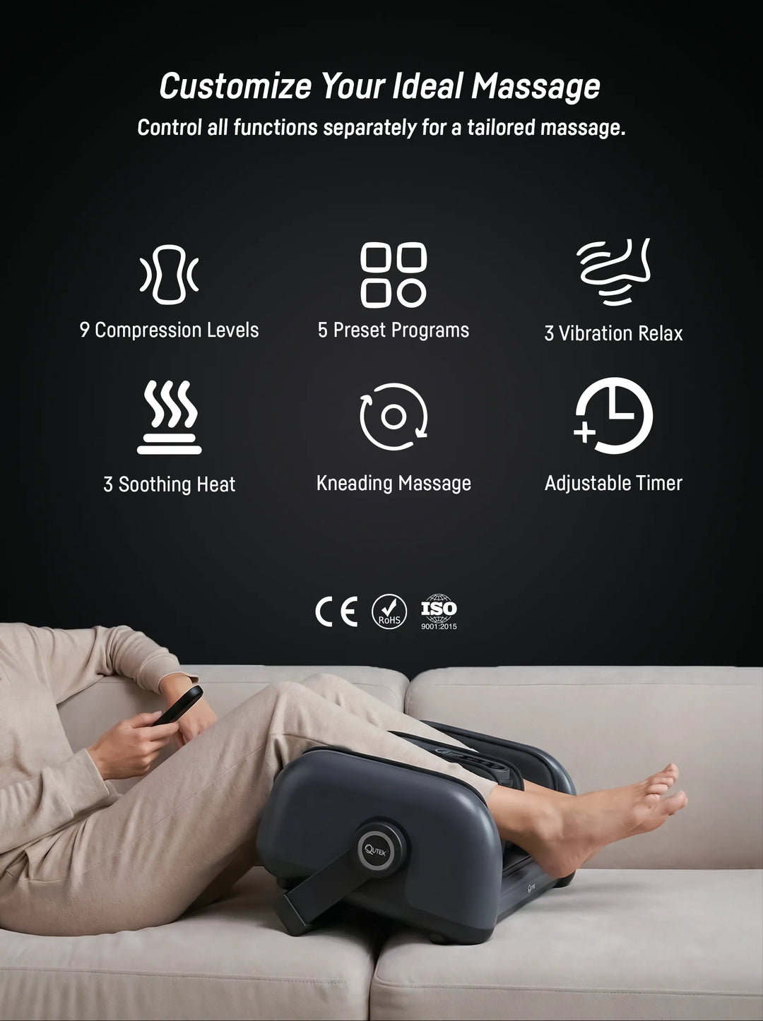 QUTEK BOUNCE 360 BLACK DEEP THERAPY MASSAGER