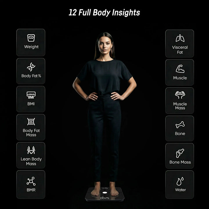 QUTEK QSP511 BLACK STEPS BODY COMPOSITION SCALE