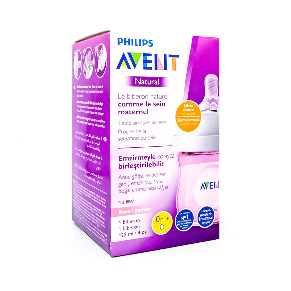 Philips Avent Natural 2.0 Bottle 125ml Pink -Pa475