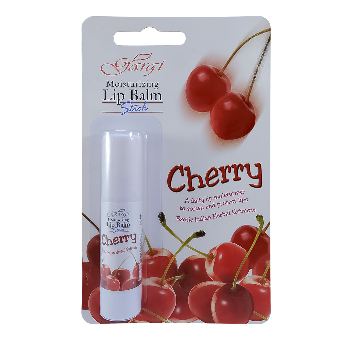 Gargi Lip Balm Cherry 4.5Gm with exotic Indian herbal extracts packaging.