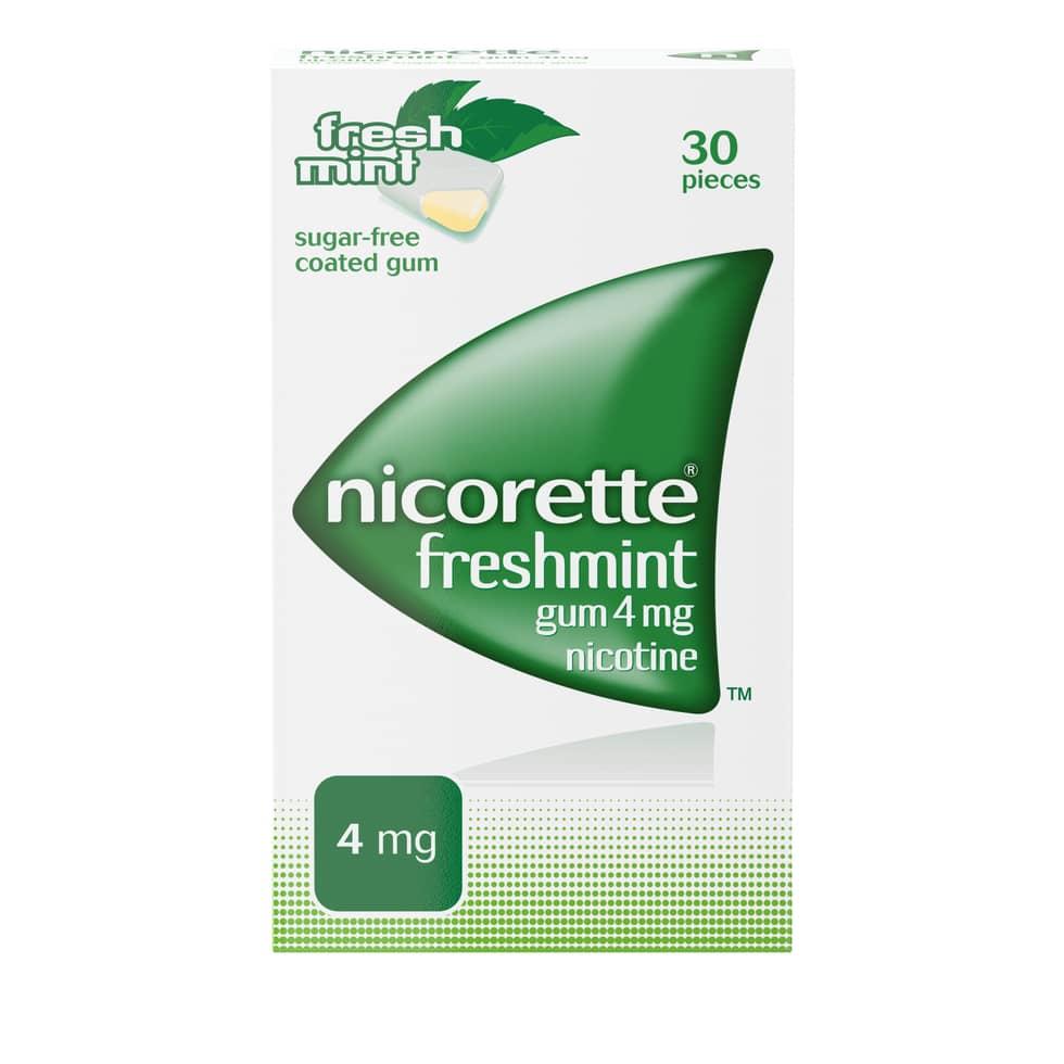 Nicorette 4mg Freshmint Nicotine Gum 30s