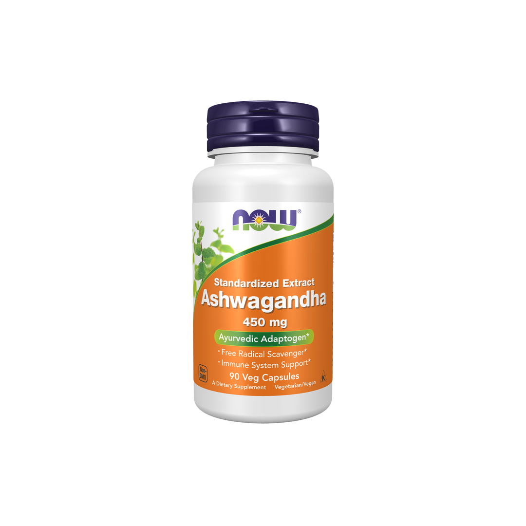 NOW Ashwagandha 450mg Veg Capsules 90pcs