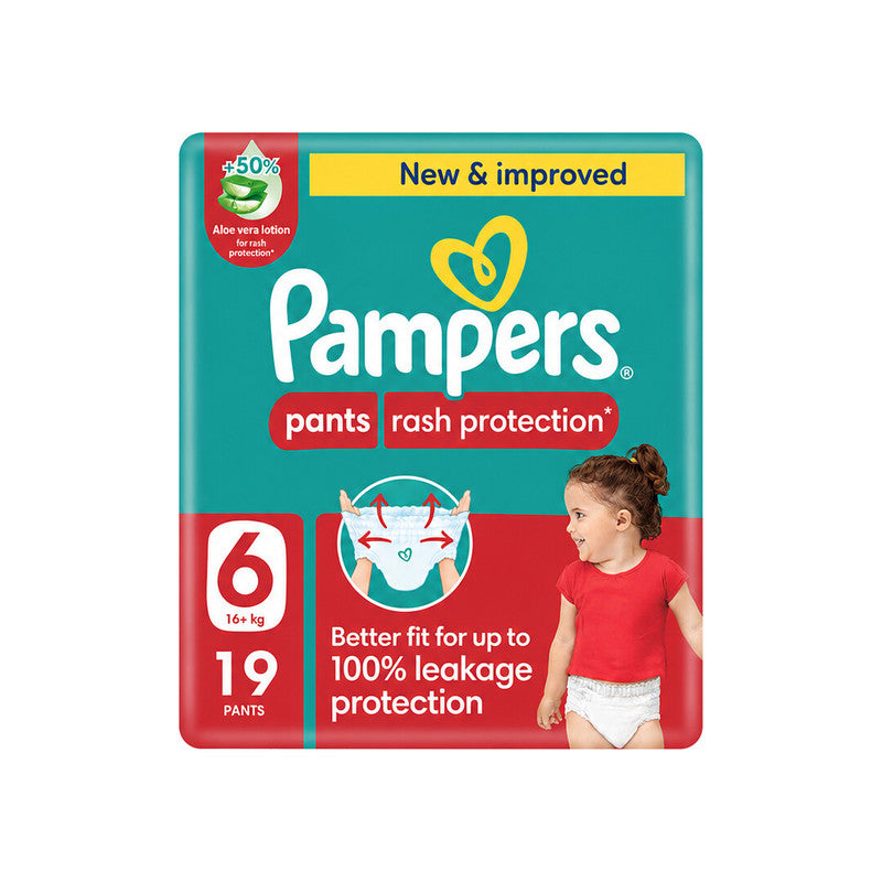 Pampers Rash Protection Pants Size 6, 19pcs (16+kg) - 10536
