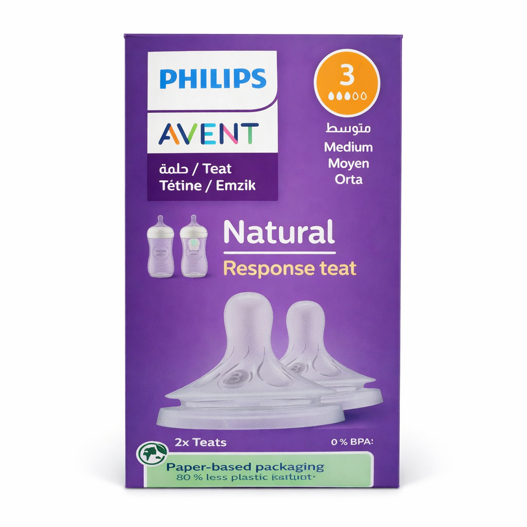 Avent Natural Teats 3m+ | 2 Pcs | PA422