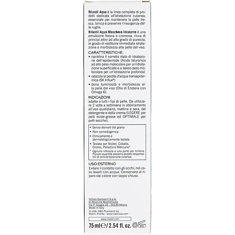 Product label with text on a white background