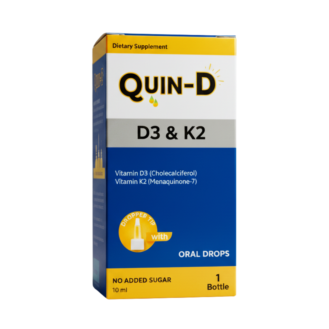 Quin-D Vitamin D3 & K2 Oral Drops 10ml
