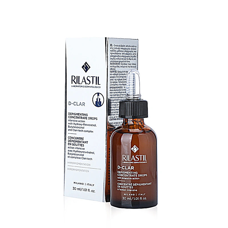 Rilastil D-Clar skincare product with packaging on a white background1