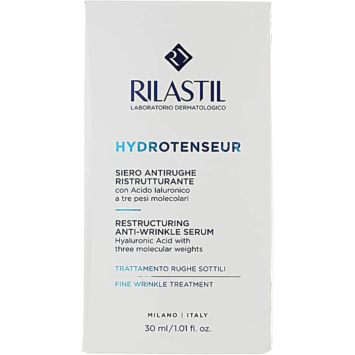 Rilastil Hydrotenseur anti-wrinkle serum packaging on a white background