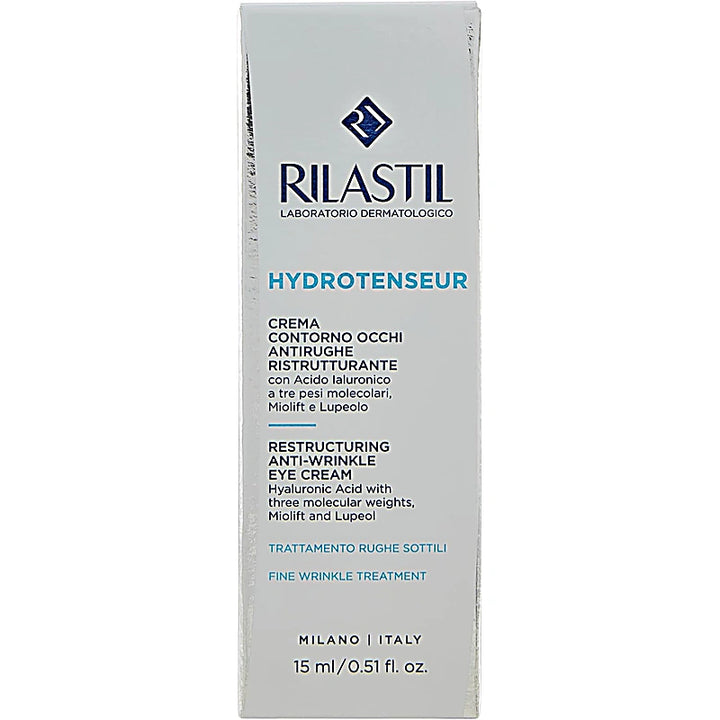 Rilastil Hydrotenseur eye cream packaging on a white background