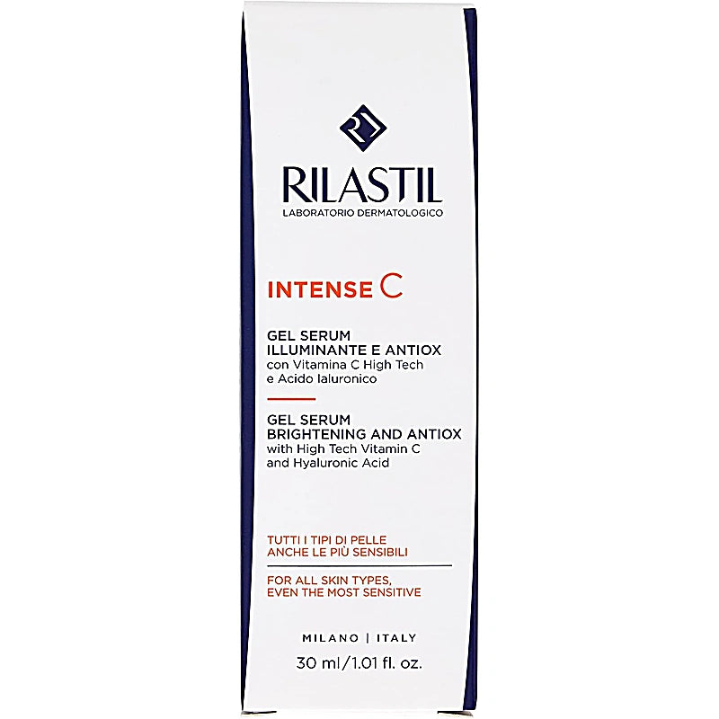 Rilastil Intense C gel serum packaging on a white background