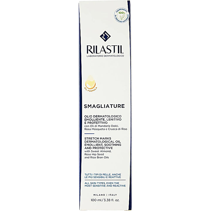 Rilastil Smagliature skincare product packaging on a white background
