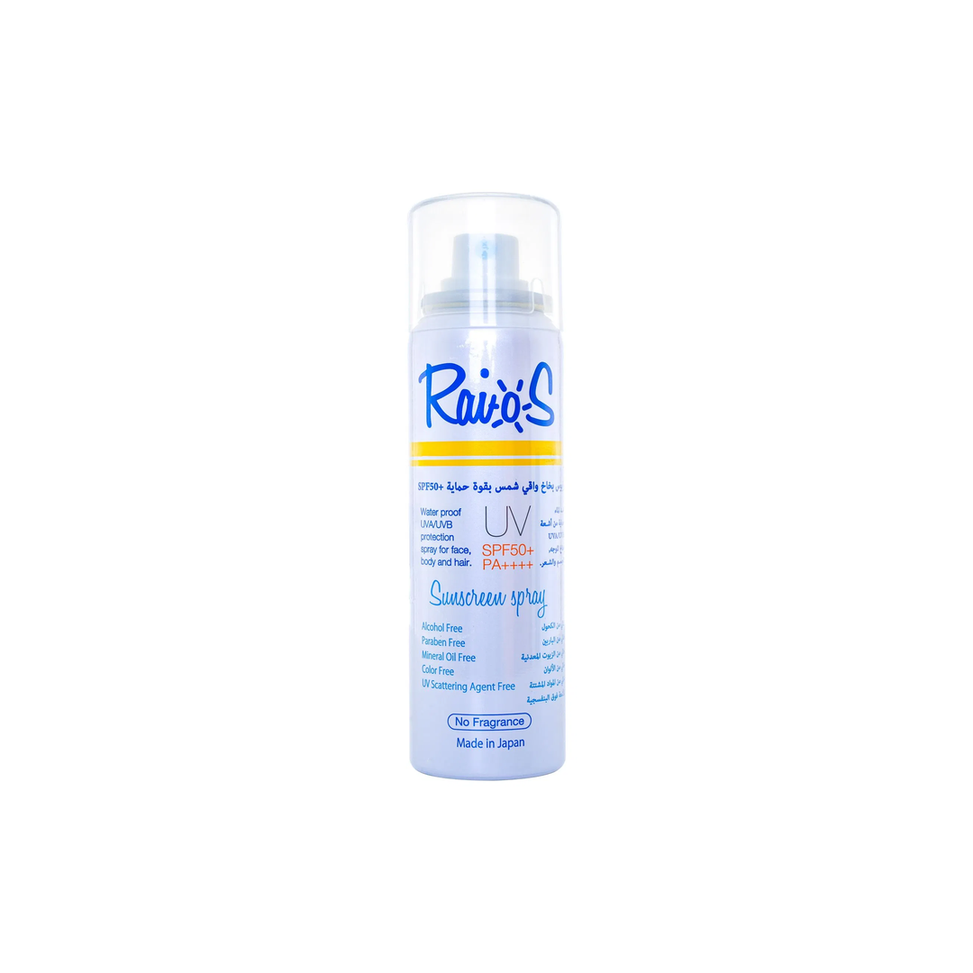 Raios SPF50+ No Fragrance Sunscreen Spray 70ml