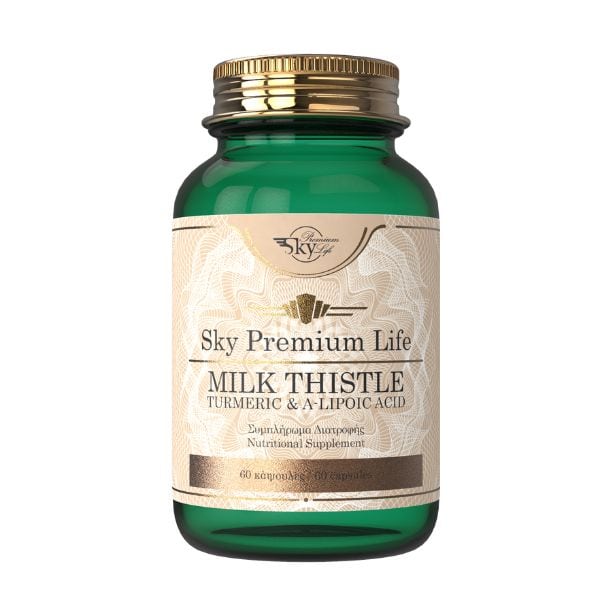 SKY PREMIUM Milk Thistle with Turmeric & Lipoic Capsules 60s - Liver Detox Support