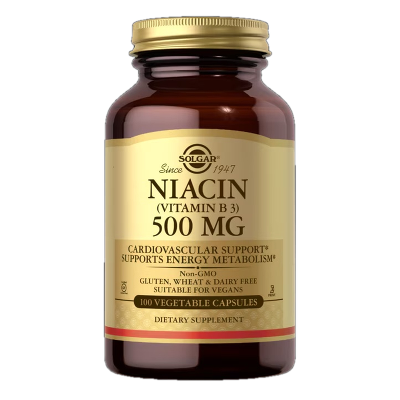 Solgar Niacin Vitamin B3 500mg Capsules 100pcs