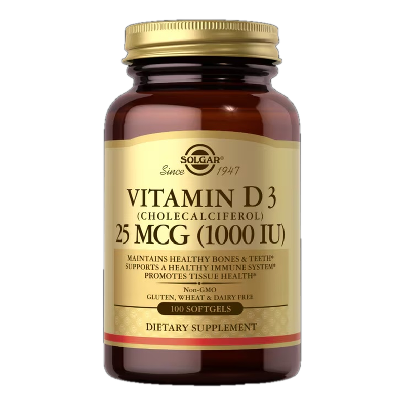 Solgar Vitamin D3 1000IU Softgels 100pcs