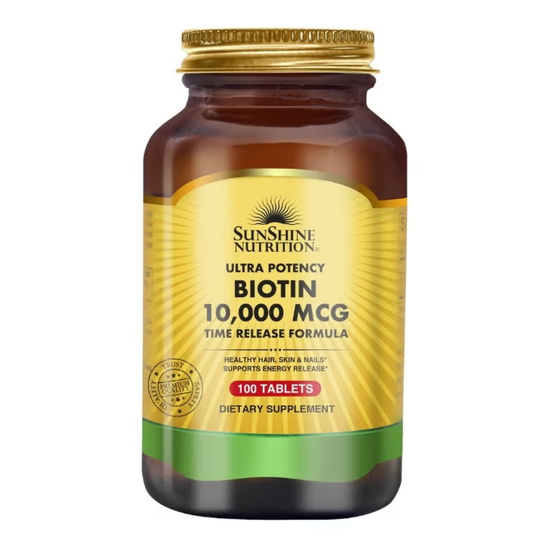 Sunshine Biotin 10000mcg Time Release Tablets 100pcs