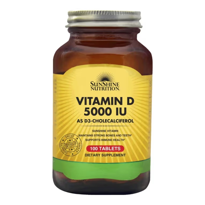 Sunshine Vitamin D 5000IU Tablets 100pcs