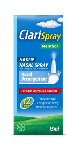 CLARISPRAY MENTHOL NASAL SPRAY 15ML