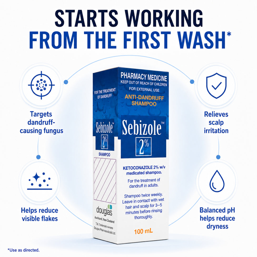 Sebizole 2% Anti-Dandruff Shampoo, 100ml
