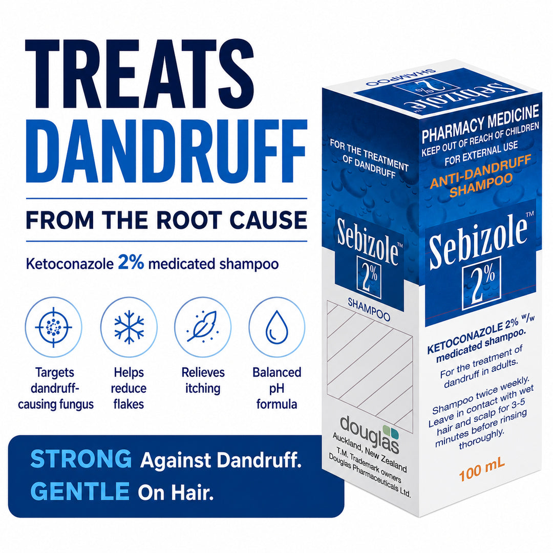 Sebizole 2% Anti-Dandruff Shampoo, 100ml