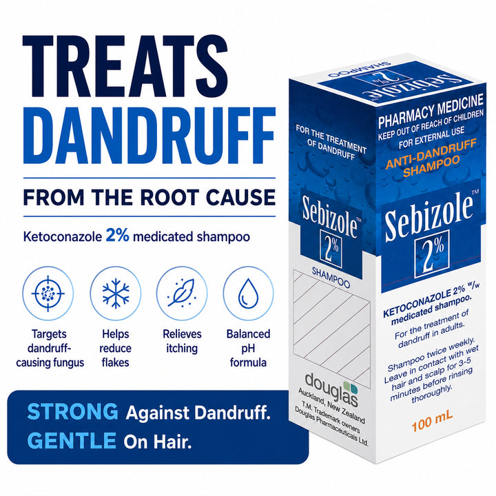 Sebizole 2% Anti-Dandruff Shampoo, 100ml