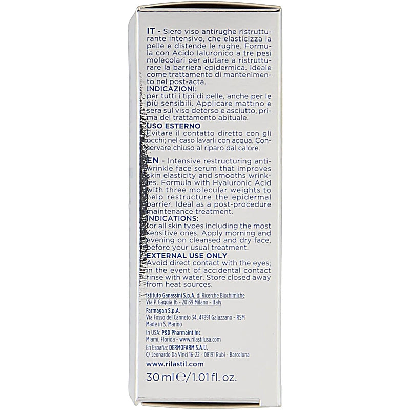 Skincare product packaging with detailed text on a white background