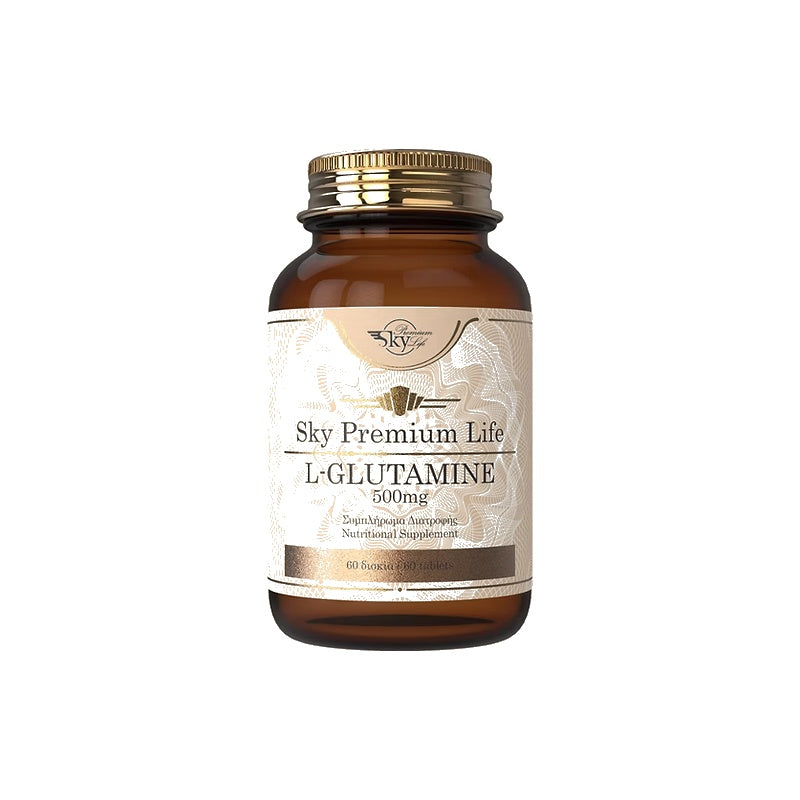 Sky Premium L-Glutamine 500mg 60 Tablets Gut Care