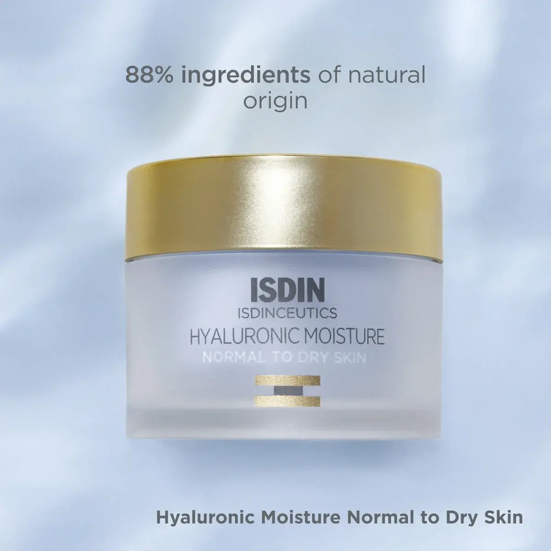 ISDINCEUTICS Hyaluronic Moisture Cream for normal to dry skin with 88% natural ingredients and hyaluronic acid