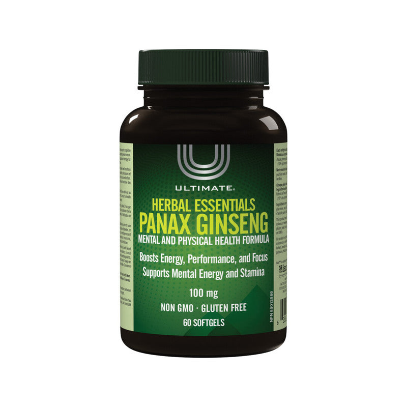 Ultimate Herbal Essential Panax Ginseng 100mg Capsules 60s