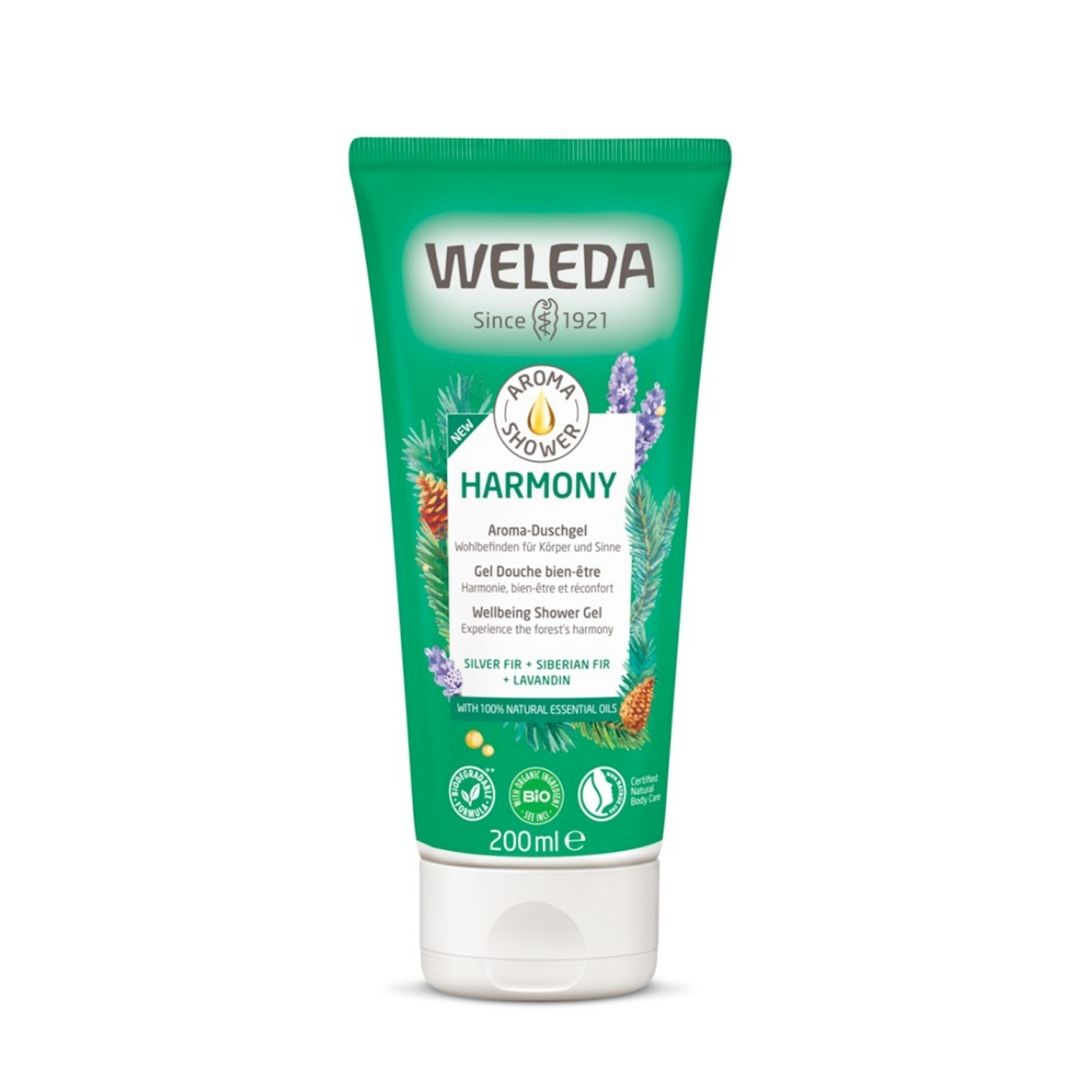 Aroma harmony shower gel providing a calming and soothing bathing experience, 200 ml.