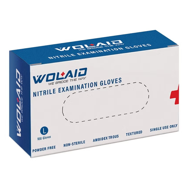 Wolaid Nitrile Gloves Large (L) 100pcs