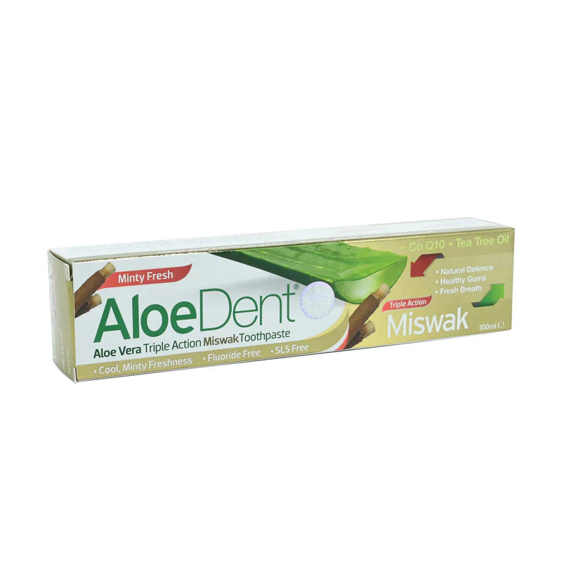 Aloedent Toothpaste Miswak Minty Fresh Fluor Free 100ml