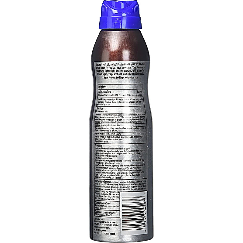 Banana Boat Protective Dry Oil With Argan Oil Spray Spf15