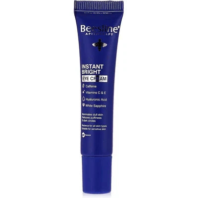 Beesline Instant Bright Eye Cream tube for reducing puffiness and dark circles around eyes
