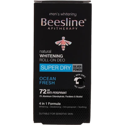Beesline Whitening Roll-on Deo Super Dry, Silver Power - Ocean Fresh 50ml