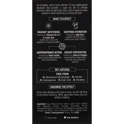 Beesline Whitening Roll-on Deo Super Dry, Silver Power - Ocean Fresh 50ml