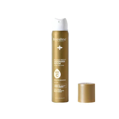 Beesline Radiant White underarm serum for brightening dark skin and delaying shaving with 48hr antiperspirant effect