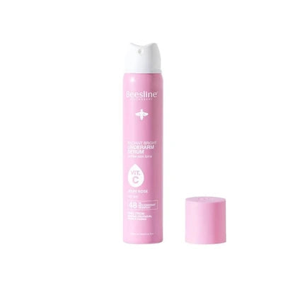 Beesline Radiant White Elder Rose underarm serum for skin whitening and firming 150ml pink bottle