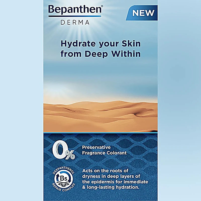 Bepanthen Derma Replenishing Daily Body Lotion 400ml for dry sensitive skin hydration and soothing