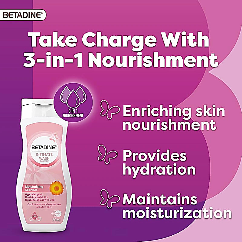 Betadine Intimate Wash Moisturizing Calendula 250ml