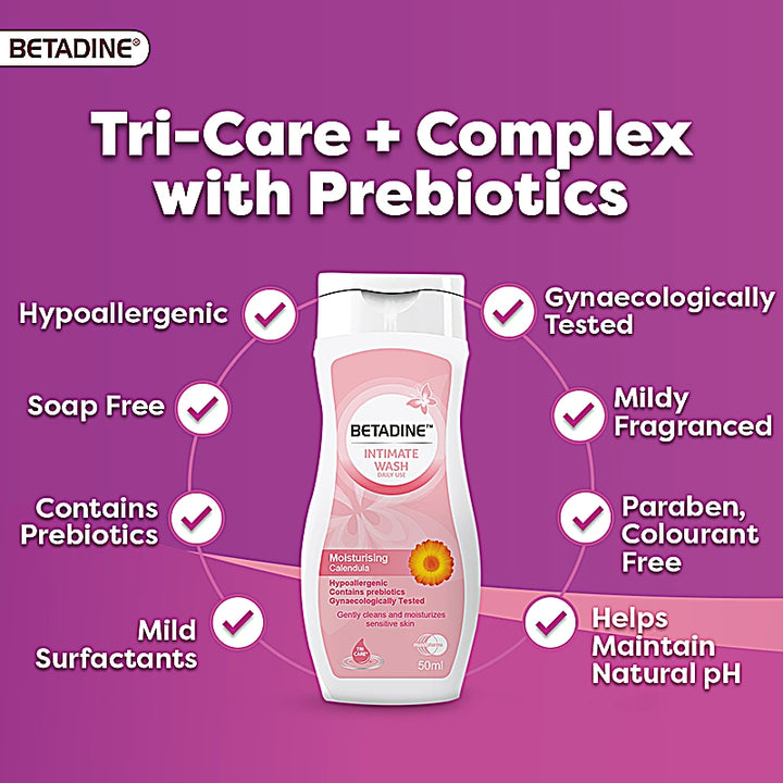 Betadine Intimate Wash Moisturizing Calendula 50mL