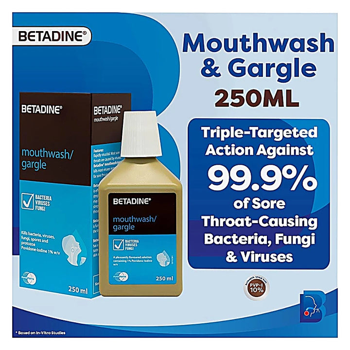 Betadine Mouthwash Gargle 250ml