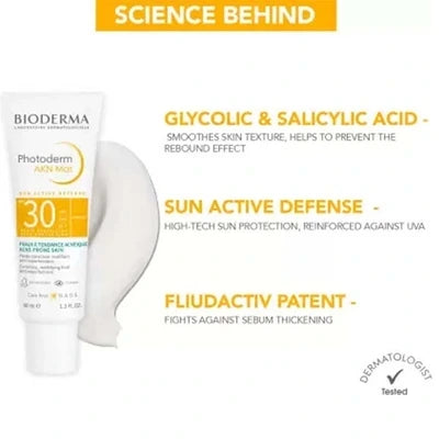 Bioderma Photoderm Sunscreen AKN Mat SPF30+ 40ml